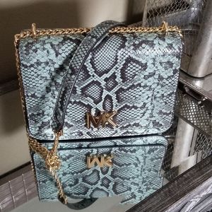 Mk mott jade embossed leather